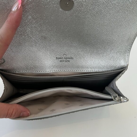 NEW Kate Spade New York Tinsel Jeweled Phone Wallet Wristlet - Picture 6 of 11